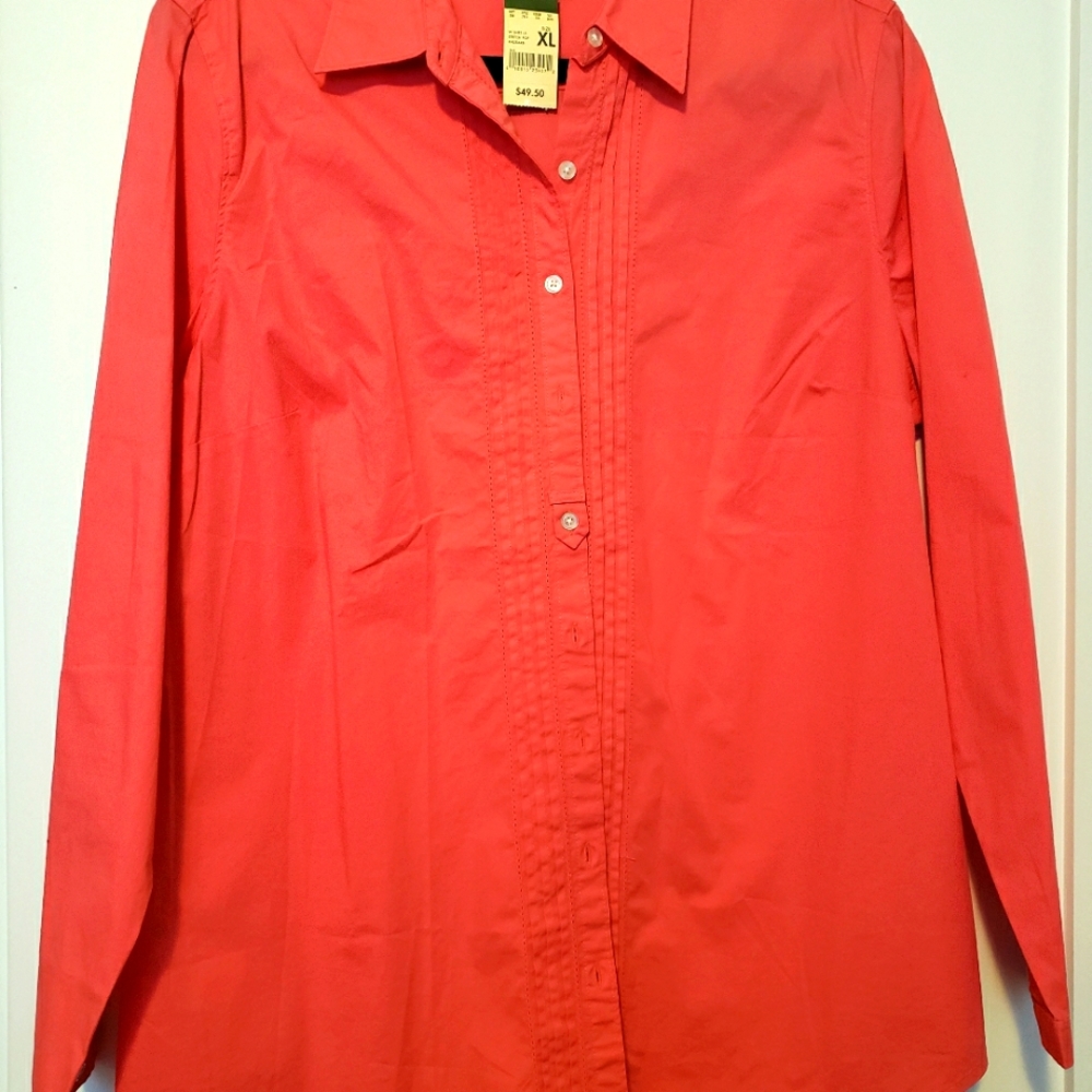 Eddy Bauer orange NEW with tags  long sleeve XL shirt